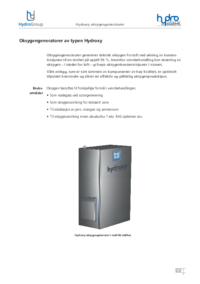 Oksygengeneratorer av typen Hydroxy