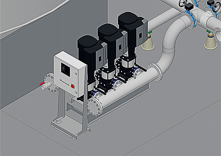 Trykkforsterkende system