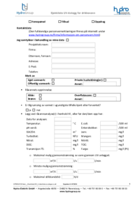 Sjekkliste UV-systemer