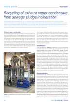 Recycling of exhaust vapor condensate from sewage sludge incineration