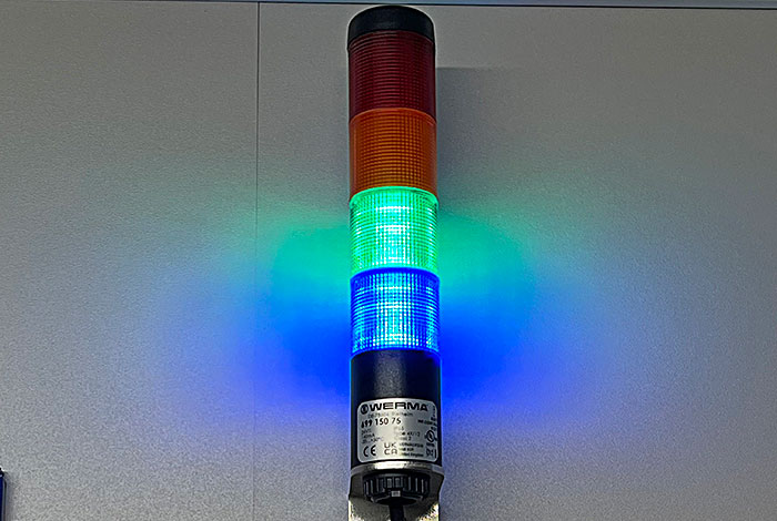 Driftsindikatorlampe for ozonsystemer
