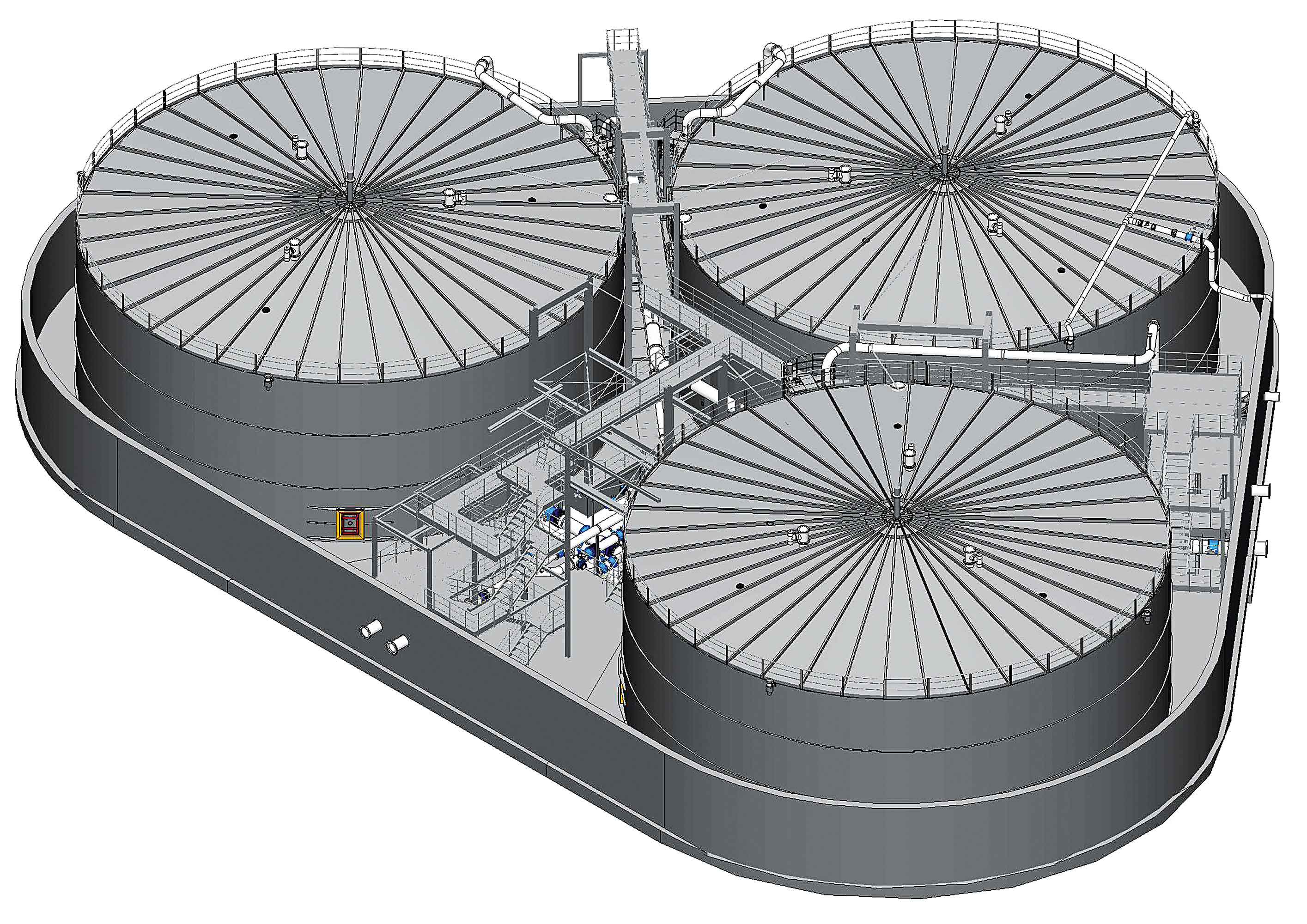 Ulm, Trinkwasserspeicher HB Kuhberg - Europas größter Trinkwasserspeicher aus Edelstahl Ulm, Kuhberg